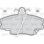 VALEO 598775 Fren Balatası Ön Renault 9 Em R11 R18 R19 CLIO I CLIO Symbol Megane I Twingo / Sandero 08- / 205 309 Eko