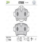 Valeo 670006 Arka Fren Balatası