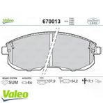 VALEO 670013 ÖN BALATA NISSAN JUKE 2010- 350 Z 03- MAXIMA QX (8