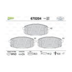 VALEO 670204 Arka Disk Fren Balatası Hyundai İ20 1.2 06/12