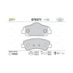 Valeo 670371 Ön Balata