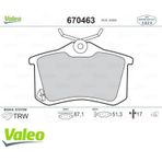 Valeo 670463 Arka Balata