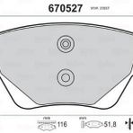 Valeo 670527 Arka Fren Balatası