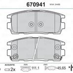 Valeo 670941 Arka Fren Balatası