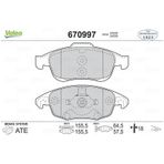 Valeo 670997 Ön Balata