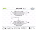 VALEO 671574 Fren Balatasi On (151Mm) Albea 1.8 96 (WH862556)