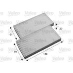 Valeo Depomix Polen Filtresi Dodge Nitro 07-12 Jeep Grand Cherokee Iii 07-12 Cherokee 07-12 2.8 Crdi 4.0 - Renkli