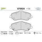 Valeo Disk Fren Balatası (Ön) Chrysler Grand Voyager 3.3/3.6/3.8/4.0/2.8D 07/07> Chrysler Town & Country 3