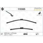 Valeo Hnrlishp Silecek Süpürgesi Ön Üstten Basmali Golf5-Golf6-Jetta-Passat-Caddy-Yeti 600 x 475 mm