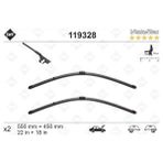 Valeo Ilkeshop Ön Silecek Süpürge Takimi Astra H 04 - 55 45CM X2 Flatblade-Muz Tipi-Swf Mercedes Glk-Class X204 0 8-15 - Siyah