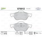 Valeo ÖN BALATA MEGANE 2 2002 SCENIC 2 2002 CLIO 3 2005 1.5DCI 1.6 165 2.0 165 410601237R 7701209100 WVA24535