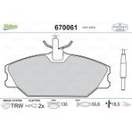 Valeo ÖN FREN BALATASI RENAULT LAGUNA 1997-2001 SAFRANE 2 1996-2002 MEGANE 1 1997-2001 SCENIC MEGANE SC NIC 1997-2002 1.4 1.6 1.8 1.9D 2.0 2.2D 7701203730 7701203968 410601531R