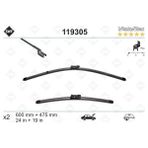 Valeo Semeglbl Silecek Süpürgesi Ön Üstten Basmali Golf5-Golf6-Jetta-Passat-Caddy-Yeti 600 x 475 mm