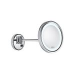 Valera Optima Light One Led Aydınlatmalı Açma - Kapama Düğmeli Yatay Eksen Ayarlı 3x Büyüteçli Krom Kaplamalı Ayna Gri