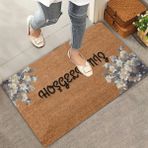 Valerine Life Beyaz Çuha Çiçekleri Hoş Geldiniz Kapı Önü Paspası 45x70cm