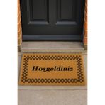 Valerine Life Coco Görünümlü Kaymaz Tabanlı Kapı Önü Paspası 45x70 cm - Dış Mekan, Balkon ve Bahçe Uyumlu Velür Dekoratif Paspas - Welcome/Hoş Geldiniz (27YCM251208)