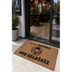 Valerine Life Erkek Kuaförü Berber Coco Hoş Geldiniz İşyeri Koko Kapı Önü Paspası 50X90cm Kişiye Firmaya Özel