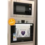 Valerine Life Güzel Evim Kalpli Orman Meyveli Mutfak Kurulama Fırın Beyaz El Havlusu %100 Pamuklu 35X50CM 2 Adet - 35 x 50 cm