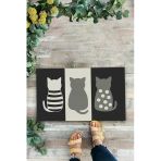 Valerine Life Patimal Kapı Nöbeti Welcome Hoş Geldiniz Gri Dijital Baskılı Kapı Önü Paspası 45X70cm