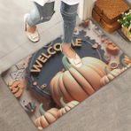 Valerine Life Turuncu Bal Kabağı Welcome Kapı Önü Paspası 45x70cm