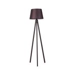 Valerino 1590 Tripod Ahşap Lambader - Konik Kahverengi Kumaş Başlıklı Ceviz Rengi Yer Lambası, E27 Duy Rustik ve Modern Köşe Aydınlatması, Leke Tutmaz İthal Kumaş Şapkalı Dekoratif Abajur