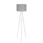Valerino 3 Ayaklı Beyaz Ahşap Lambader - Antrasit Yuvarlak Kumaş Başlıklı Tripod Yer Lambası, E27 Duy Beyaz Gövdeli Modern Köşe Aydınlatması, İskandinav ve Minimalist Salon Lambası (LY554)