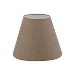 Valerino Bej Konik Lambader Şapkası - 35 cm Geniş Çaplı Abajur Başlığı, E27 Duy Uyumlu Yedek Kumaş Başlık, Modern ve Naturel Köşe Aydınlatma Aksesuarı (LB813)