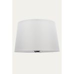 Valerino Beyaz Konik Lambader Şapkası - 35 cm Geniş Çaplı Abajur Başlığı, E27 Duy Uyumlu Yedek Kumaş Başlık, Modern ve Aydınlık Köşe Aydınlatma Aksesuarı (LB836)