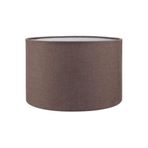Valerino Kahverengi Silindir Lambader Şapkası - 30 cm Çaplı Modern Abajur Başlığı, E27 Duy Uyumlu Yedek Kumaş Başlık, Naturel Köşe Aydınlatma Aksesuarı (LB811)