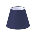 Valerino Lacivert Konik Lambader Şapkası - 35 cm Geniş Çaplı Abajur Başlığı, E27 Duy Uyumlu Yedek Kumaş Başlık, Modern ve Sofistike Köşe Aydınlatma Aksesuarı (LB812)