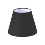 Valerino Siyah Konik Lambader Şapkası - 35 cm Geniş Çaplı Abajur Başlığı, E27 Duy Uyumlu Yedek Kumaş Başlık, Modern ve Maskülen Köşe Aydınlatma Aksesuarı (LB824)