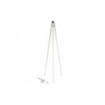Valerino Tripod Ahşap Lambader Ayağı - Beyaz Boyalı Üç Ayaklı Yer Lambası Gövdesi, E27 Duy Elektrik Tesisatlı Dekoratif Abajur Ayağı, DIY Modern İskandinav Stil Aydınlatma Tabanı (1651)