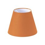 Valerino Turuncu Konik Lambader Şapkası - 35 cm Geniş Çaplı Abajur Başlığı, E27 Duy Uyumlu Yedek Kumaş Başlık, Canlı ve Modern Köşe Aydınlatma Aksesuarı (LB820)