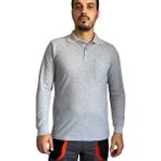 Valeron Polo Yaka Işçi Lacoste Tshirt - XL - Gri Melanj
