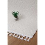 Valery Home Oslo Premium Vl Yıkanabilir Kaymaz Tabanlı Saçaklı Kesme Rulo Halı Yolluk 4001 Krem 120 X 350