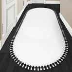 Valery Home Oval Comfort Puffy Beyaz 80x300 cm Ponpon Saçaklı Peluş Halı Yolluk