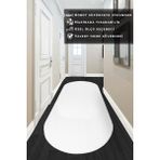 Valery Home Oval Comfort Puffy Overloklu Peluş Beyaz 200x400 cm Yolluk
