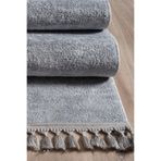 Valery Home Violet Koleksiyonu Yıkanabilir Kaymaz Taban Salon Oturma Odası Mutfak Antre Koridor Halısı Gri 100 X 400