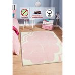 Valery Home Vl Çift Taraf Yıkanabilir Kaymaz Taban Bulut Temalı Dekoratif Çocuk Odası Halısı Pembe 120 X 180