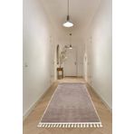 Valery Home Vl Comfort Ponpon Saçaklı Peluş Düz Yolluk Kahverengi
