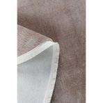 Valery Home Vl Oval Comfort Düz Saçaklı Peluş Yolluk Kahverengi