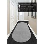 Valery Home Vl Oval Comfort Overloklu Peluş Yolluk Açık Gri