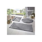 Valery Home Vl Yıkanabilir Kaymaz Taban Post Peluş Banyo Paspası Üçlü Takım Gri 60 X 40