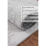 Valery Home Vl Yıkanabilir Kaymaz Tabanlı Violin Embos Kesme Rulo Halı Yolluk Gri Z1002B V 80 X 450