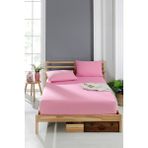 Valezium Akfil Kumaş Lastikli Fıtted Yastıklı Çarşaf Seti - 180x200 - Pembe