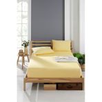 Valezium Battal Kişilik Akfil Kumaş Lastikli Fıtted Yastıklı Çarşaf Seti Sarı 180x200 Sarı