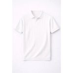 Valiberta Elatus Çizgili V Yaka İnce Triko Relaxed Fit Polo Yaka Erkek T-Shirt - Ekru