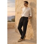 Valiberta Hafif Ve Rahat Müslin Baggy Erkek Pantolon - Siyah