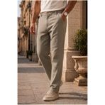 Valiberta Sorrentino Relax Fit %100 Pamuk Flamlı Kumaş Erkek Jogger Pantolon - Avcı Yeşili