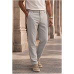 Valiberta Sorrentino Relax Fit %100 Pamuk Flamlı Kumaş Erkek Jogger Pantolon - Mineral Gri